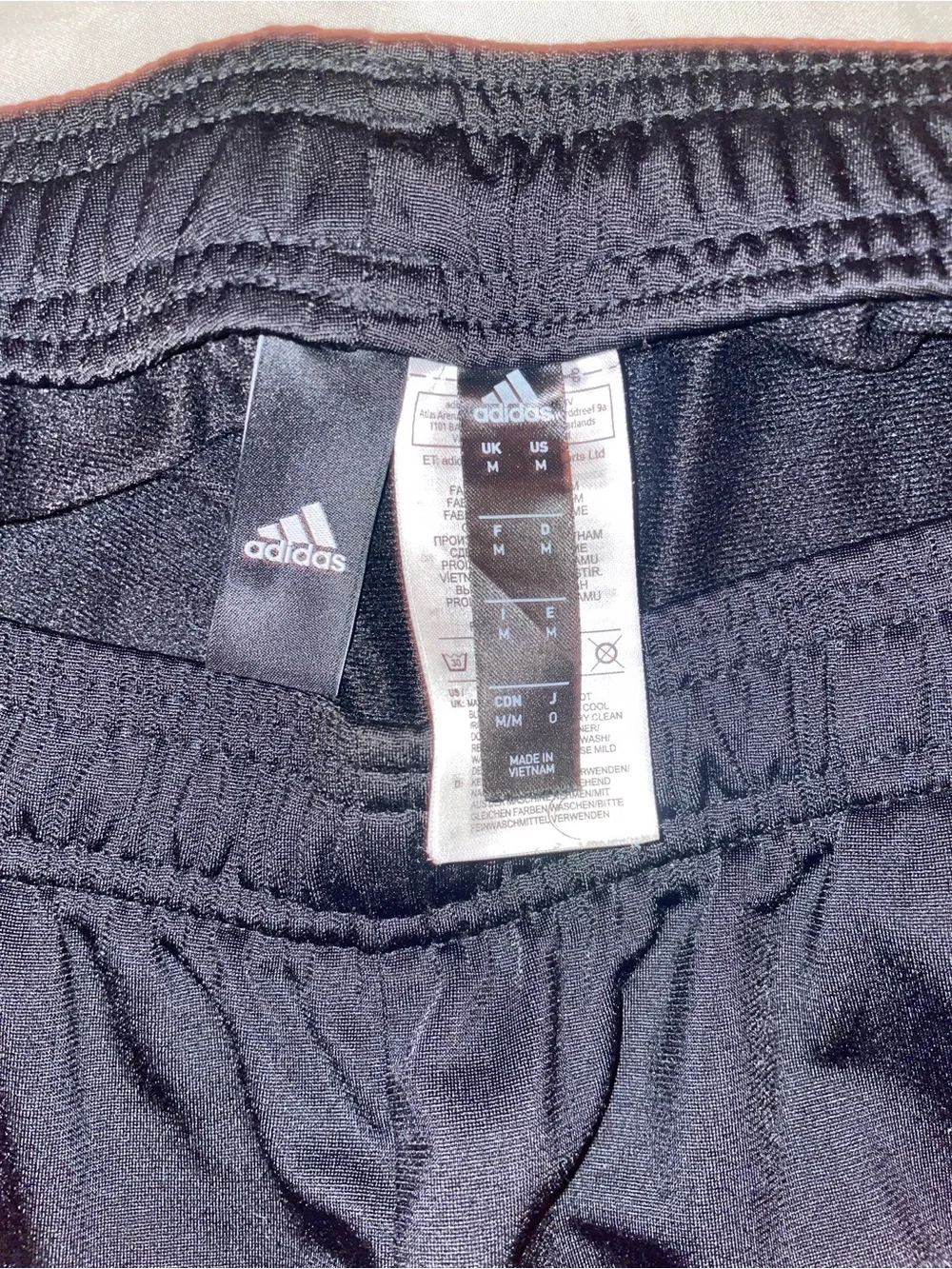 Adidas Black Joggers with White 3 Stripes